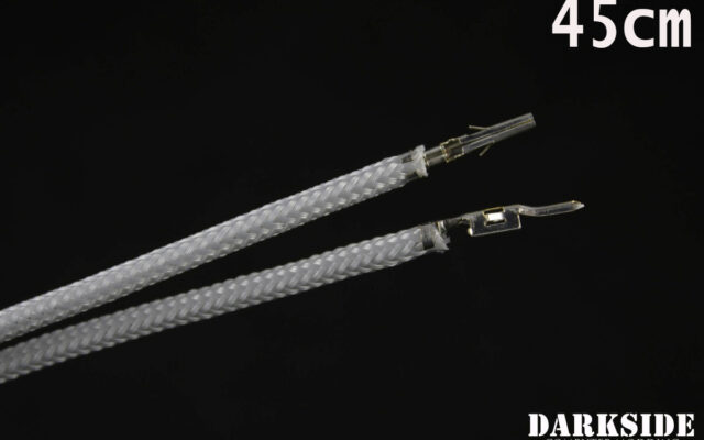 17.5' (45cm) Male-Female Pre-Sleeved ATX and  PCI-E Wire - Titanium Gray