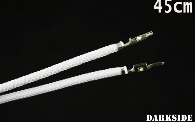 17.5' (45cm) Male-Female Pre-Sleeved ATX and  PCI-E Wire -White