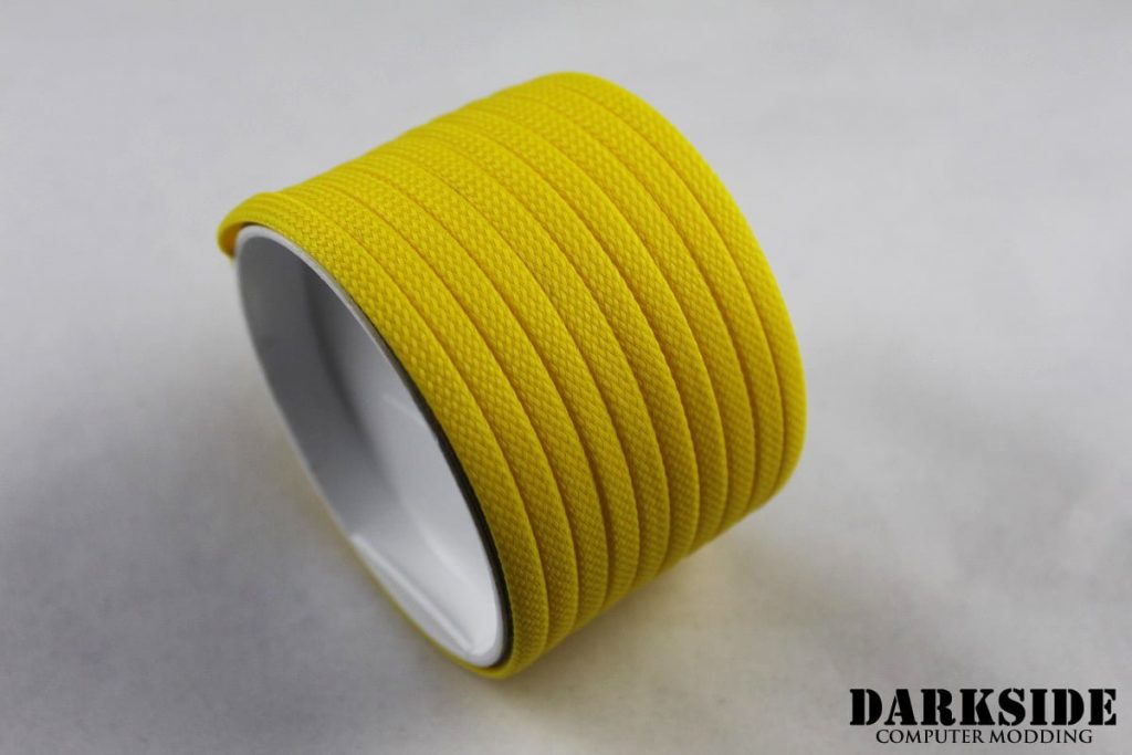 1/4" ( 6mm ) DarkSide High Density Cable Sleeving - Yellow II UV - Image 2