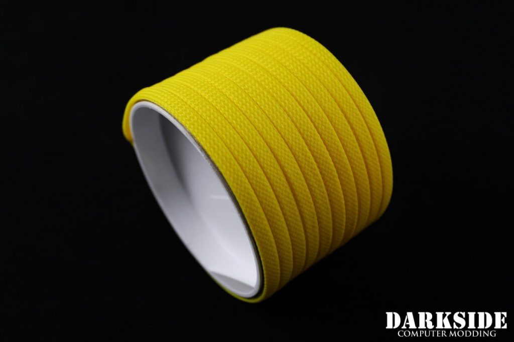 1/4" ( 6mm ) DarkSide High Density Cable Sleeving - Yellow II UV