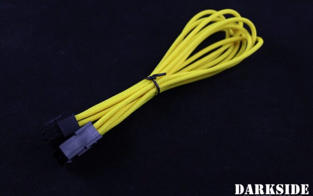 8-Pin PCI-E DarkSide HSL Single Braid MF Cable - Yellow II