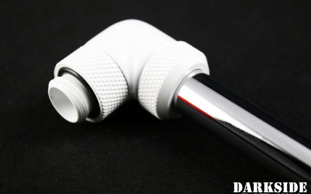 Hard Tube 90-Degree Rotary  Fitting 10/12mm - White