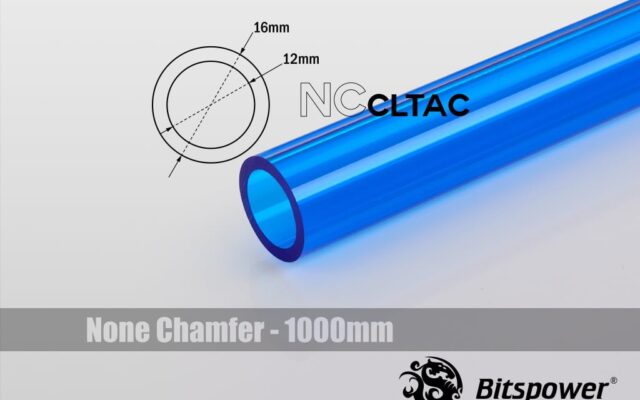 Crystal Link (Acrylic) Tube 16mm OD - 1m length - Blue  (won't ship outside Canada)