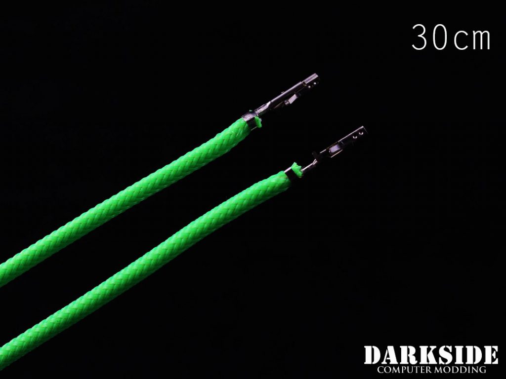 12' (30cm) Female-Female Pre-Sleeved ATX and  PCI-E Wire - Green