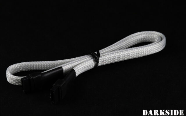 60cm (24") SATA 2.0/3.0 7P 180° to 180° cable with latch  - Titanium Gray