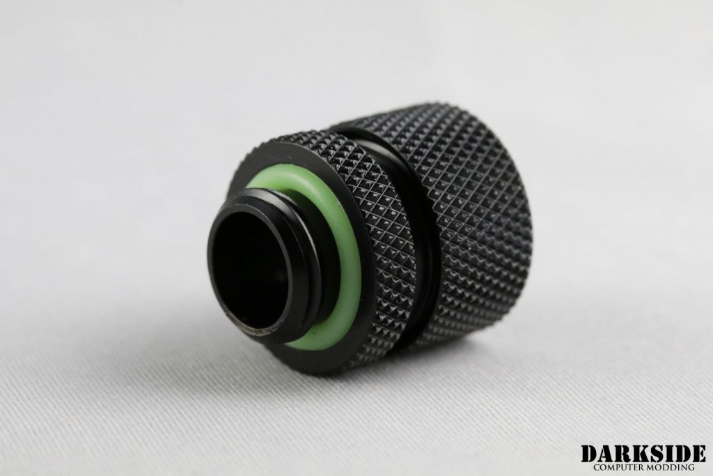DarkSide 3/8"ID - 1/2"OD (10/13mm) Straight Compression Fitting - Black - Image 2