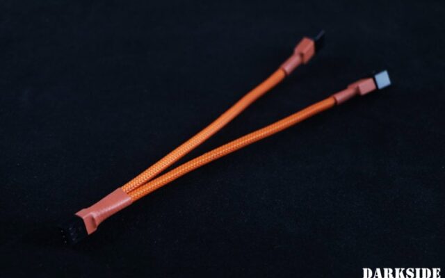 3-pin Dual Fan Power Y-cable Splitter - Orange