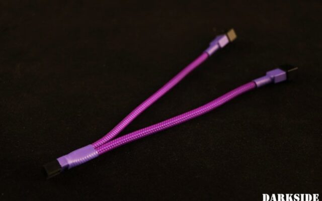 3-pin Dual Fan Power Y-cable Splitter - Purple