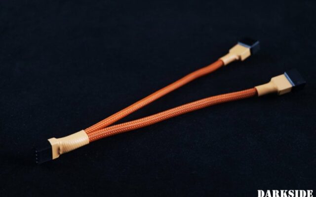 4-pin Dual Fan Power Y-cable Splitter - Orange