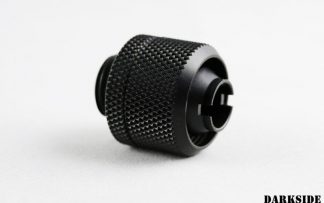DarkSide 3/8"ID - 1/2"OD Straight Compression Fitting - Black