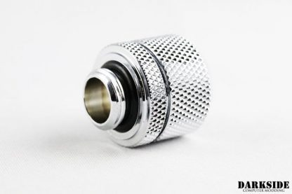 DarkSide 3/8"ID - 1/2"OD Straight Compression Fitting - Chrome