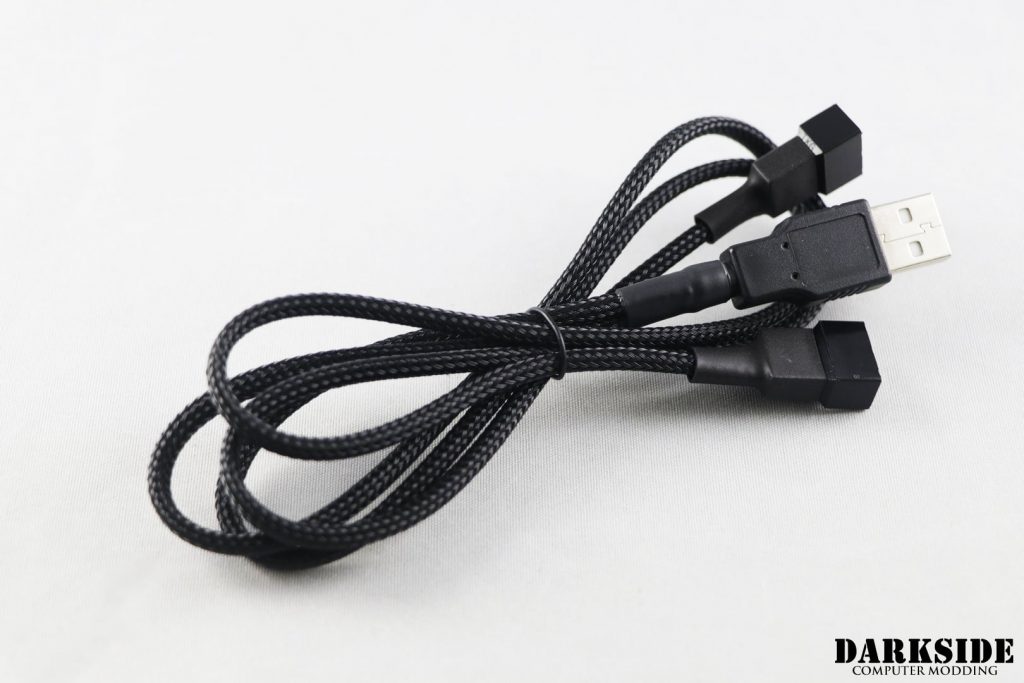 USB adapter cable to dual fan splitter