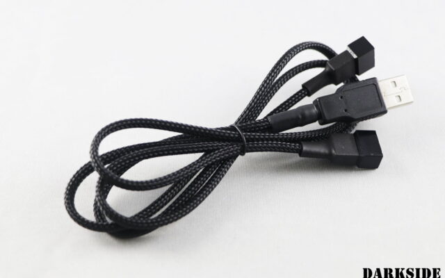 USB adapter cable to dual fan splitter
