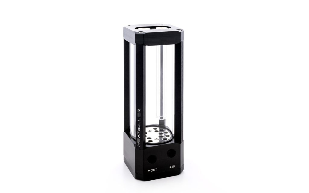 HEATKILLER Tube 150 DDC – Multi-Port Glass Reservoir with DDC Pump Mount