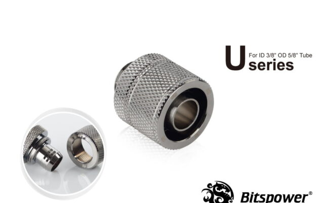Bitspower 3/8"-5/8" Black Sparkle Compression Fitting CC3 Ultimate
