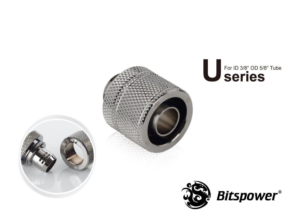 Black Sparkle Bitspower G1/4 to 3/8 Barb Fitting for Soft Tubing 4-Pack Black Sparkle Bitspower G1/4 to 3/8 Barb Fitting for Soft Tubing 4-Pack