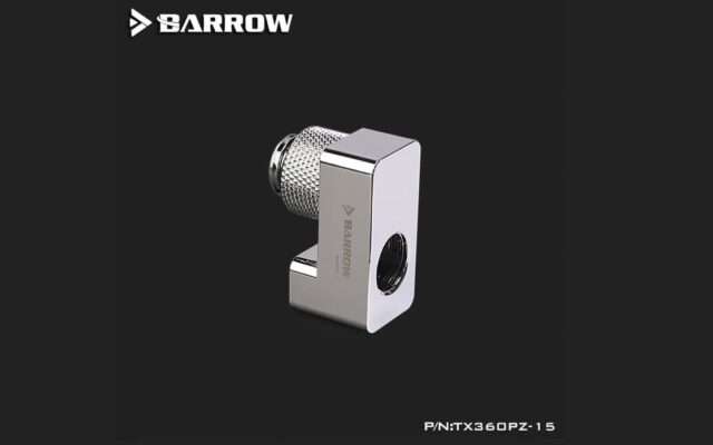 G1/4′ 360°rotary offset adapter fitting 15MM – Chrome