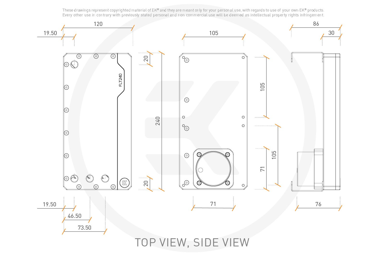 EK-Quantum Kinetic FLT 240 D5 PWM D-RGB - Plexi - DazMode