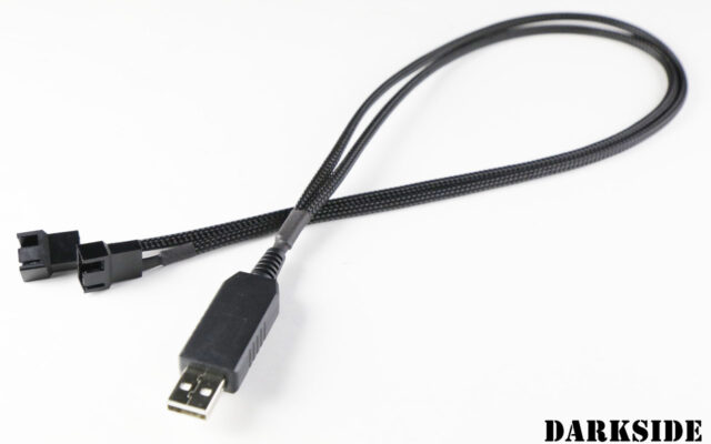 USB Mini-transformer to 12v Dual Fan Adapter Cable