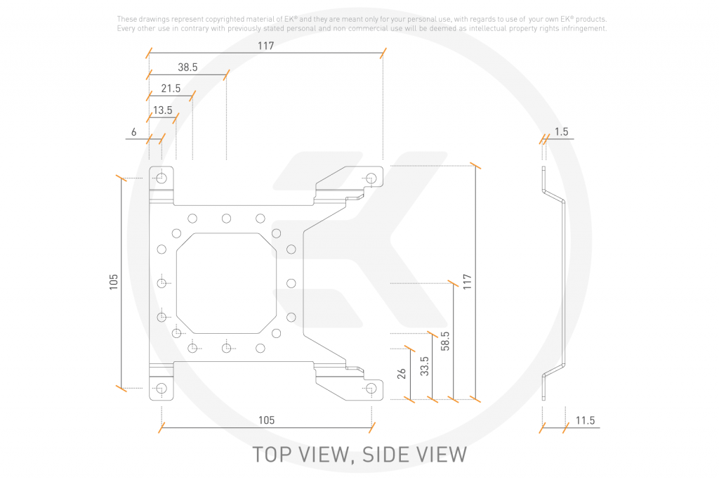 EK-Loop Uni Pump Reservoir Bracket - 120mm - Image 2