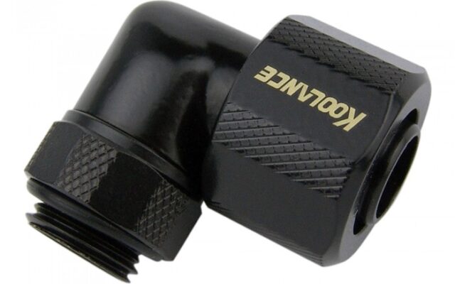 90 Rotary Compression Fitting for 10mm x 13mm (3/8in x 1/2in) - Black