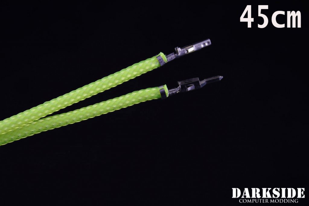 17.5 (45cm) Male-Female Pre-Sleeved ATX and  PCI-E Wire - Acid Yellow