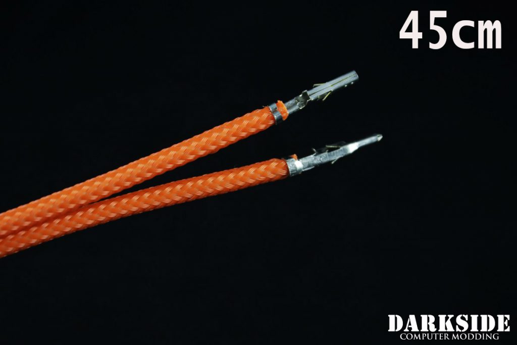 17.5 (45cm) Male-Female Pre-Sleeved ATX and  PCI-E Wire - Orange