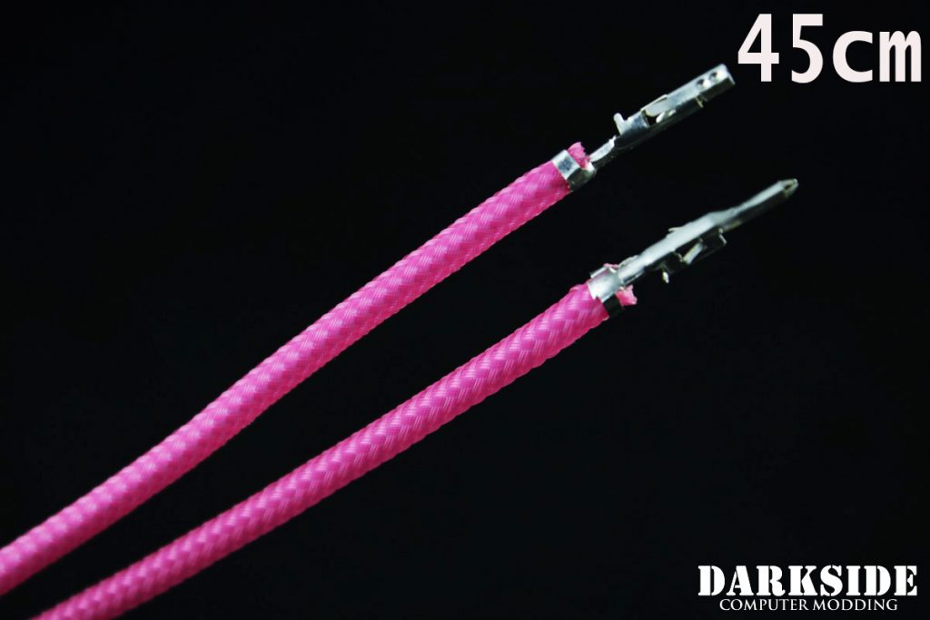 17.5 (45cm) Male-Female Pre-Sleeved ATX and  PCI-E Wire - Pink