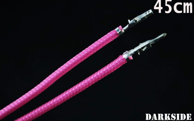 17.5 (45cm) Male-Female Pre-Sleeved ATX and  PCI-E Wire - Pink