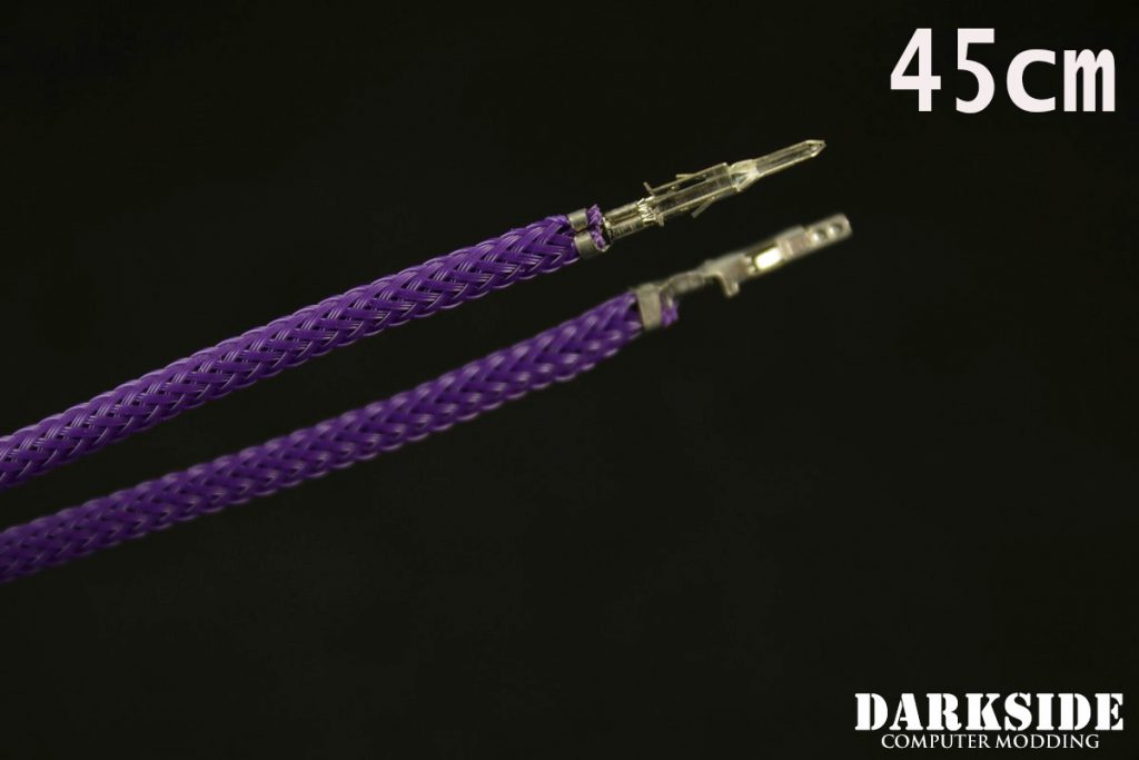 17.5 (45cm) Male-Female Pre-Sleeved ATX and  PCI-E Wire - Purple
