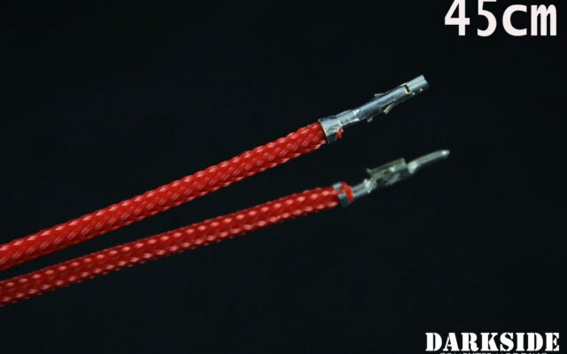 17.5 (45cm) Male-Female Pre-Sleeved ATX and  PCI-E Wire - Red