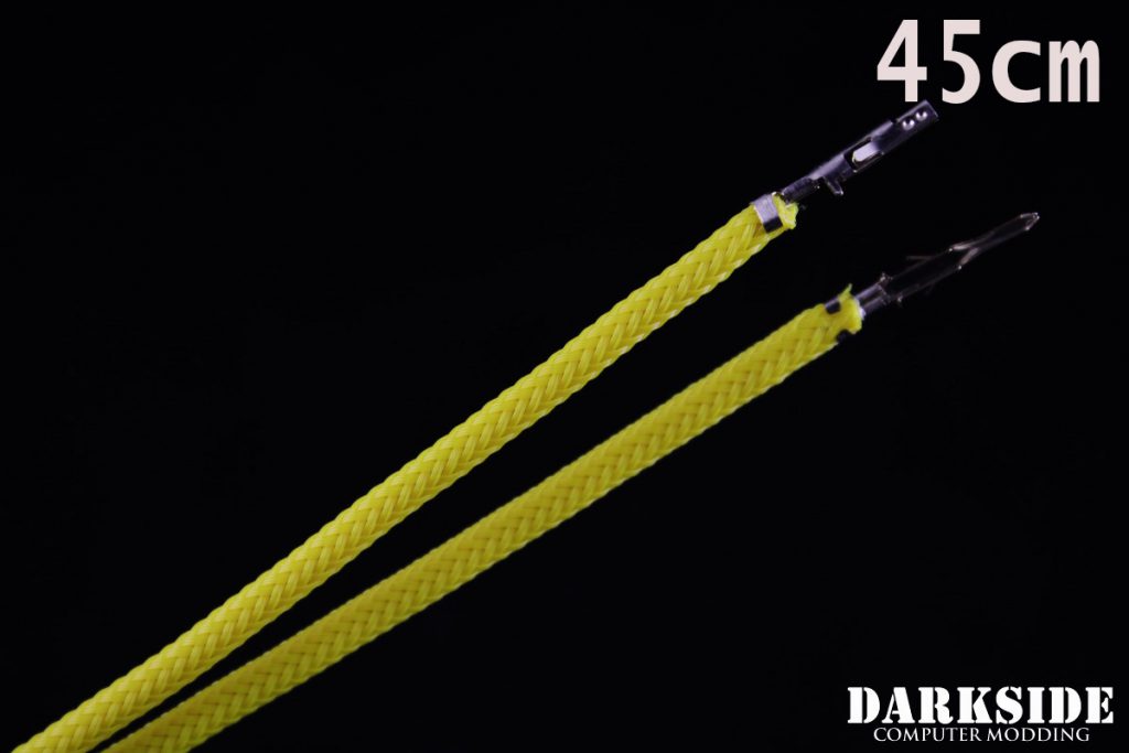 17.5 (45cm) Male-Female Pre-Sleeved ATX and  PCI-E Wire - Yellow