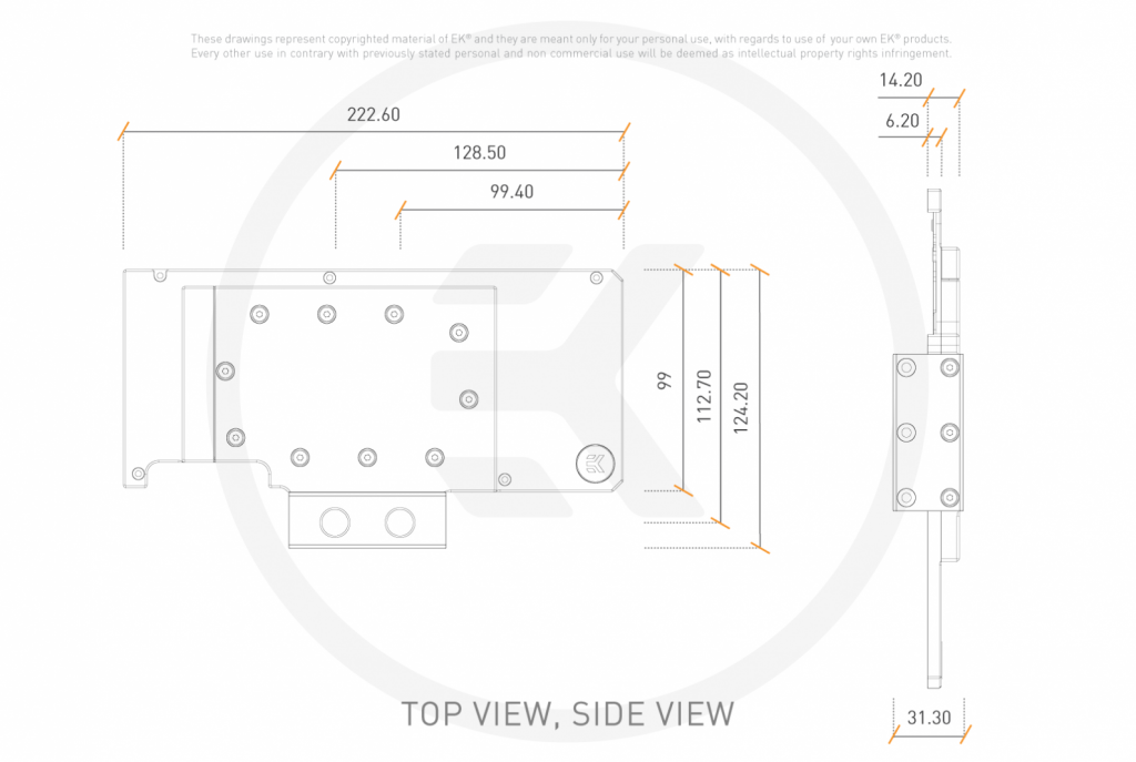 EK-Quantum Vector RE RTX 3080/3090 Active Backplate - Acetal (requires main block) - Image 3