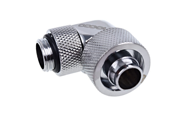 Alphacool Eiszapfen 16/10mm compression fitting 90° rotatable G1/4 - chrome