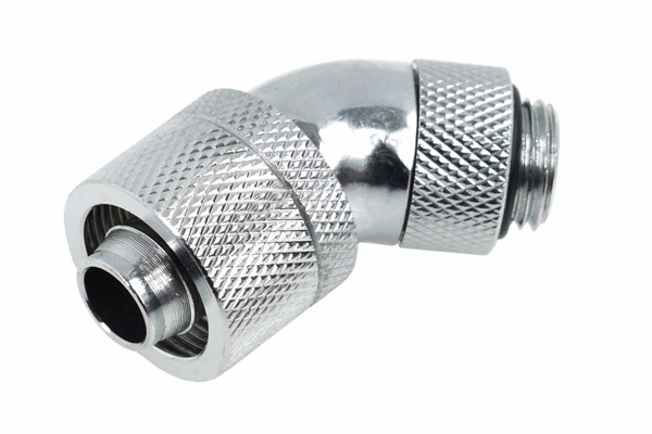 Alphacool 16/10 compression fitting 45° revolvable G1/4 - chrome