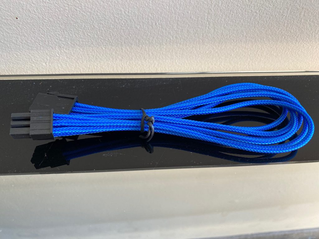 6-Pin PCI-E 12" (30cm) DarkSide Single Braid MF Cable - Sky Blue