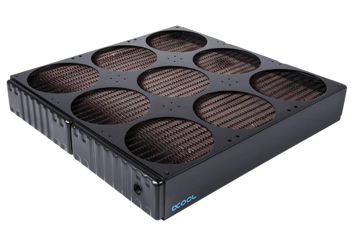 Alphacool Nexxxos Ut60 Full Copper 1080mm Nova Radiator Alphacool NexXxoS UT60 9x120 Full Copper 1080mm Nova Radiator - DazMode