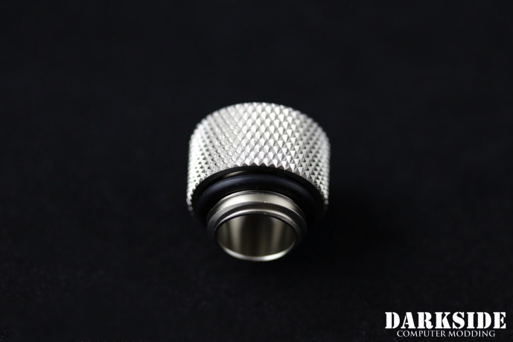 10mm Spacer Adapter – Male-Female G1/4 – Satin Nickel - Image 2