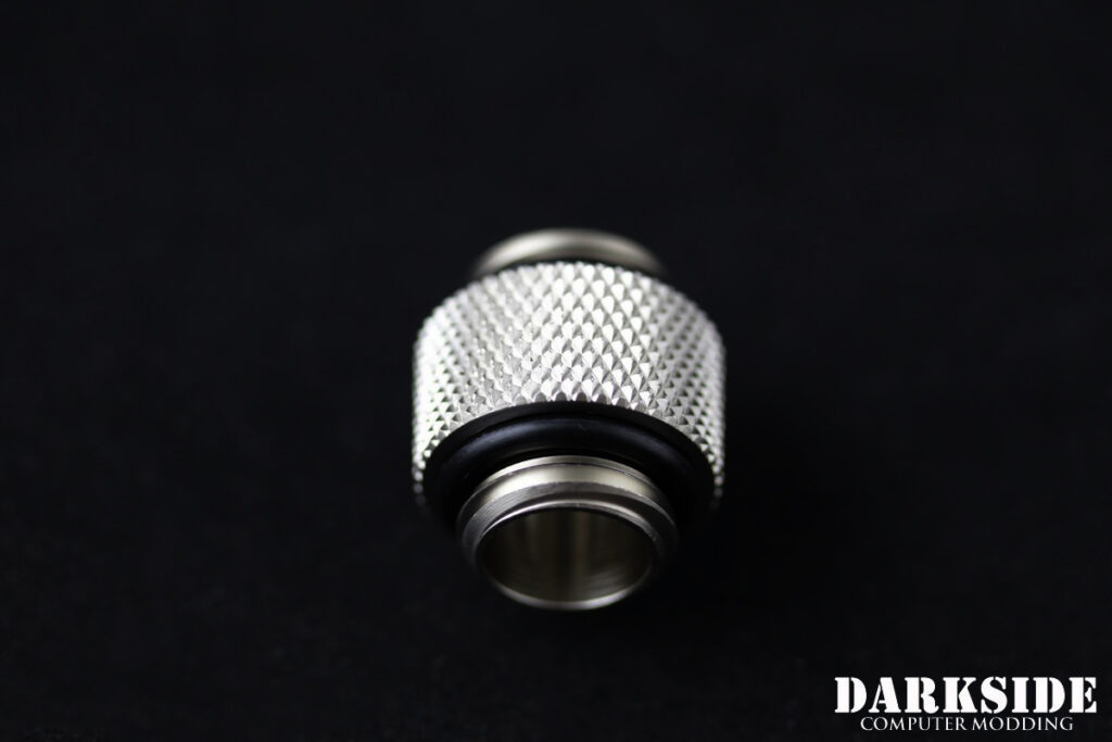 10mm Spacer Adapter – Male-Male G1/4 – Satin Nickel - Image 2