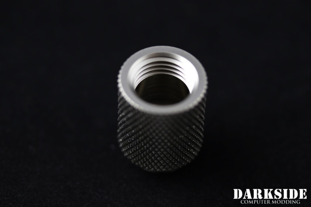 20mm Spacer Adapter – Male-Female G1/4 – Satin Nickel - Image 3