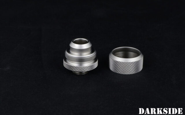 DarkSide 1/2″ID – 3/4″OD Straight Compression Fitting – Satin Nickel