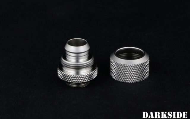 DarkSide 3/8"ID - 1/2"OD Straight Compression Fitting - Satin Nickel