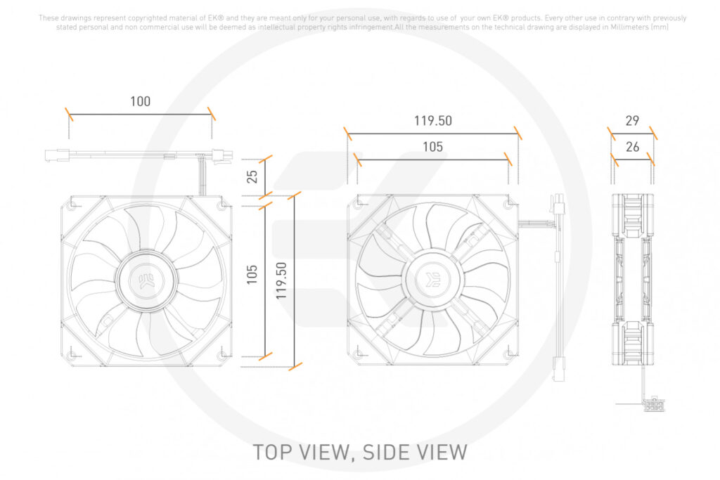 EK-Quantum Impulse 120 D-RGB - White (400-1800 rpm) - Image 3