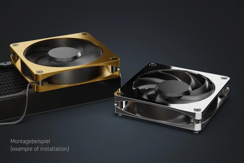 Alphacool Apex Stealth Metal Power fan 3000rpm chrome (120x120x25mm) - Image 4