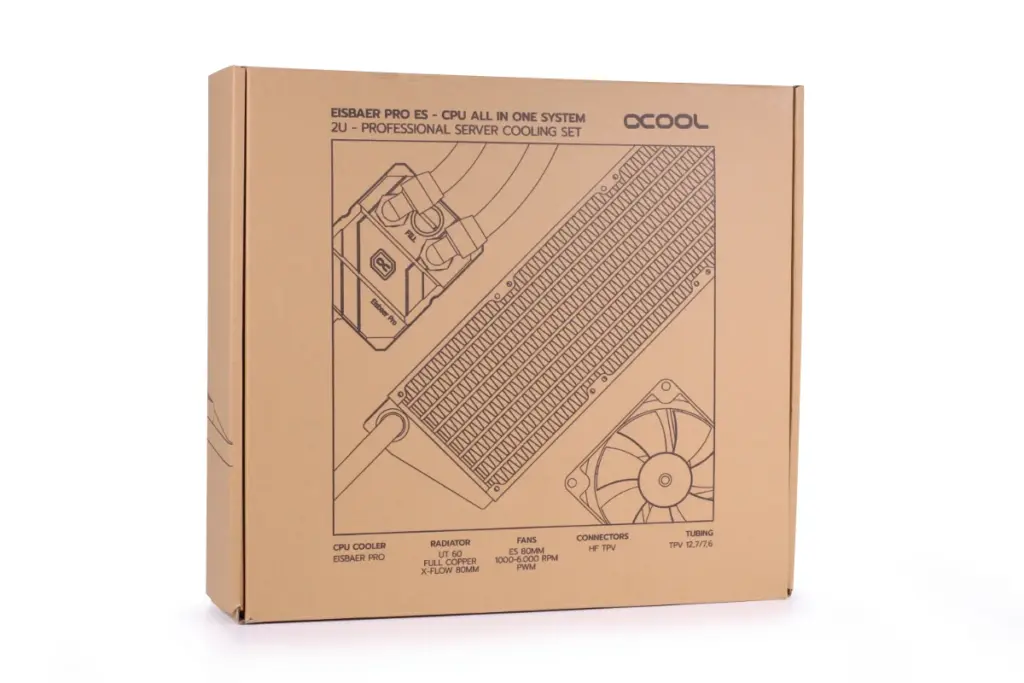 Alphacool Eisbaer Pro ES 80mm Triple HPE + 3x ES PWM fans (AMD TR4/sTRX4/SP3/sWRX8/Intel 3647) - 3U Server AIO