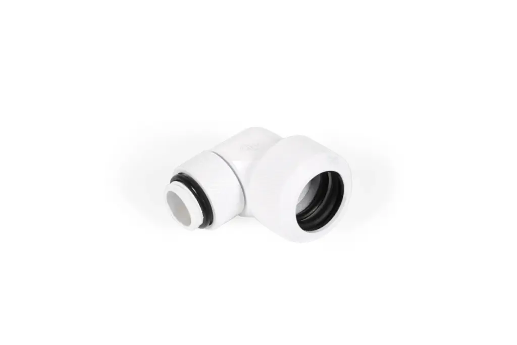 Alphacool Eiszapfen 16mm HardTube compression fitting 90° rotatable G1/4 - White