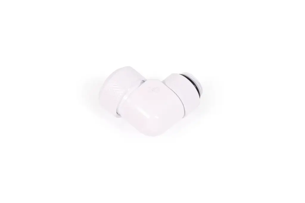 Alphacool Eiszapfen 16mm HardTube compression fitting 90° rotatable G1/4 - White - Image 2