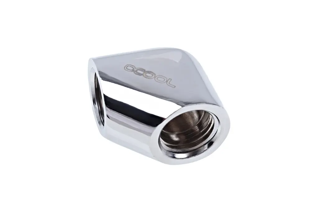 Alphacool Eiszapfen L-connector G1/4 inner thread to G1/4 inner thread - chrome
