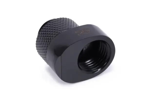 Alphacool Eiszapfen 8mm off set fitting rotatable G1/4 OT to G1/4 IT - Black