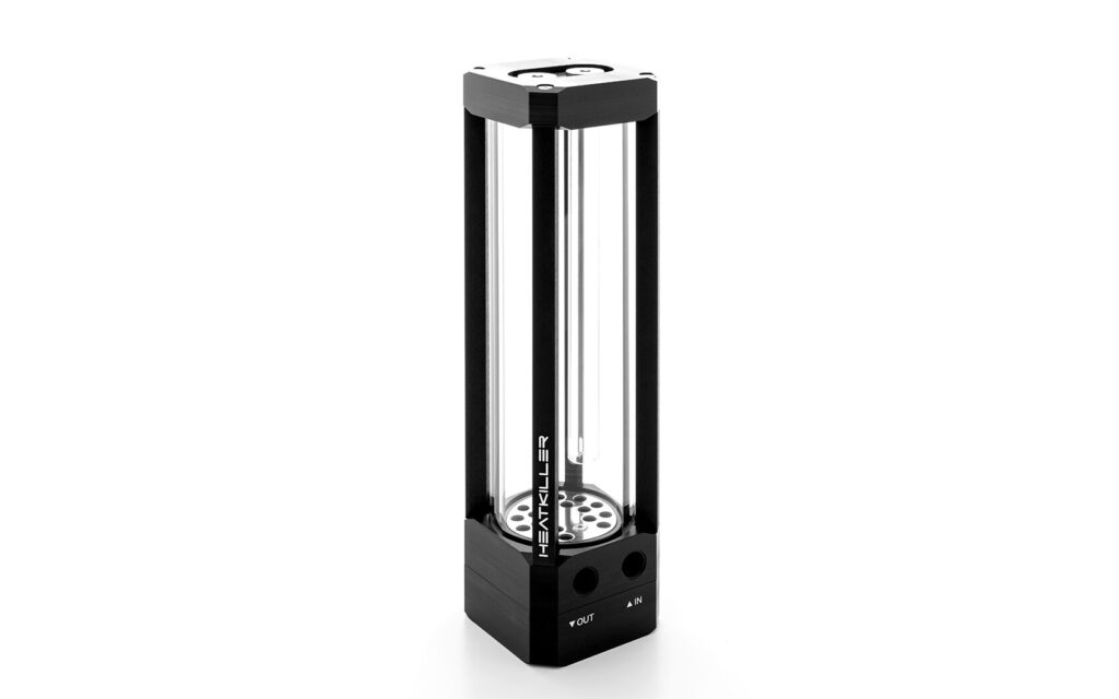 HEATKILLER Tube 200 D5 – Multi-Port Glass Reservoir with D5 Pump Mount